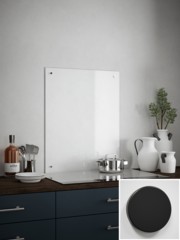 Clear 4mm Glass Splashback - choice of caps
