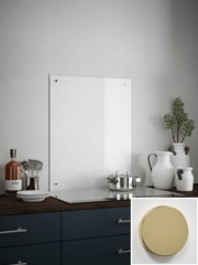 Clear 4mm Glass Splashback - choice of caps