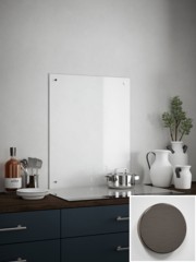 Clear 4mm Glass Splashback - choice of caps