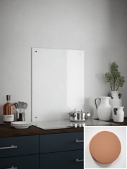 Clear 4mm Glass Splashback - choice of caps