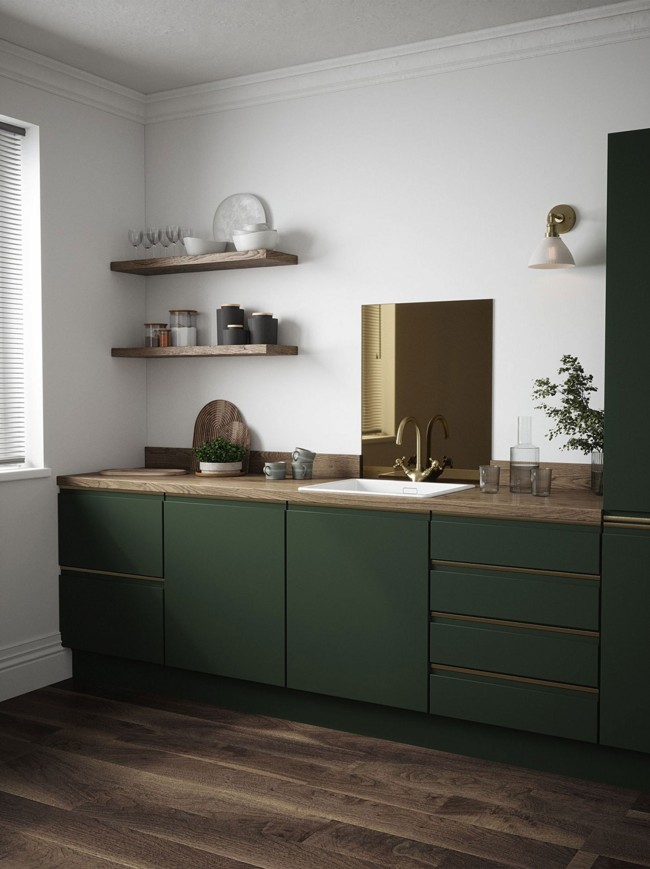 Bronze Mirror Self-Adhesive Glass Splashback