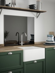 Grey Mirror Self-Adhesive Glass Splashback