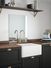 Silver Mirror Self-Adhesive Glass Splashback