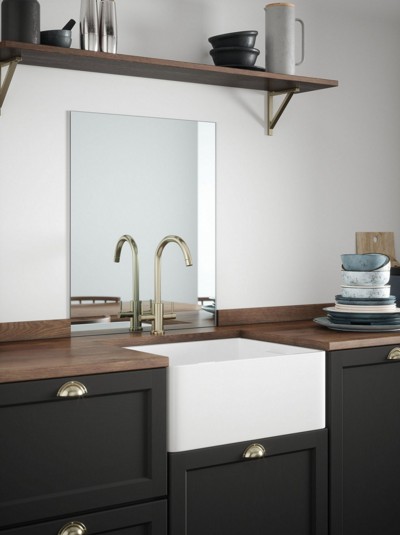 Silver Mirror Self-Adhesive Glass Splashback