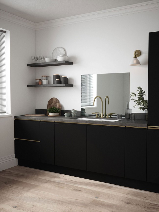 Silver Mirror Self-Adhesive Glass Splashback