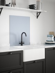 Cool Blue Self-Adhesive Glass Splashback