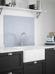 Cool Blue Self-Adhesive Glass Splashback