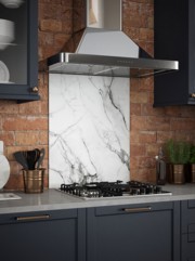 Carrara Marble Self-Adhesive Glass Splashback