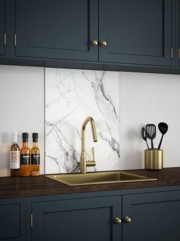 Carrara Marble Self-Adhesive Glass Splashback