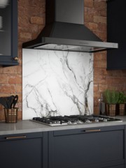 Carrara Marble Self-Adhesive Glass Splashback