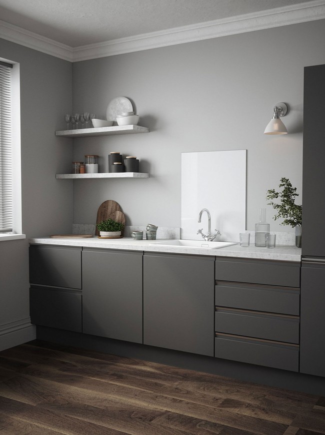 Ice White Sparkle Self-Adhesive Glass Splashback