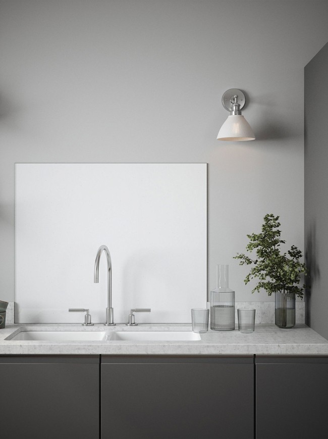 Ice White Sparkle Self-Adhesive Glass Splashback