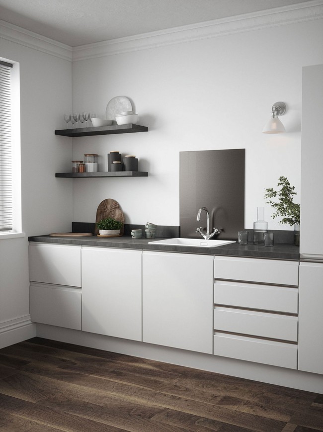Metallic Granite Self-Adhesive Glass Splashback