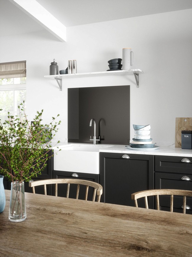 Metallic Granite Self-Adhesive Glass Splashback