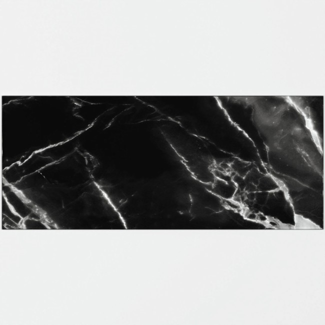 Black Marble Self-Adhesive Glass Bathroom Splashback