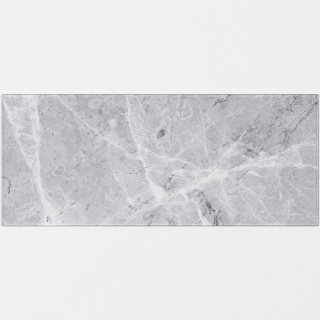 Pietra Grey Marble Self-Adhesive Glass Bathroom Splashback