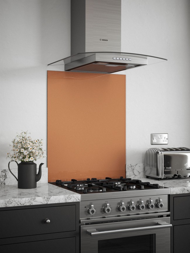 Copper Self-Adhesive Glass Splashback