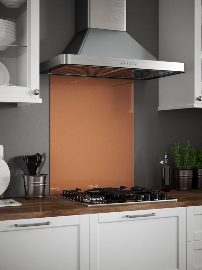 Copper Self-Adhesive Glass Splashback