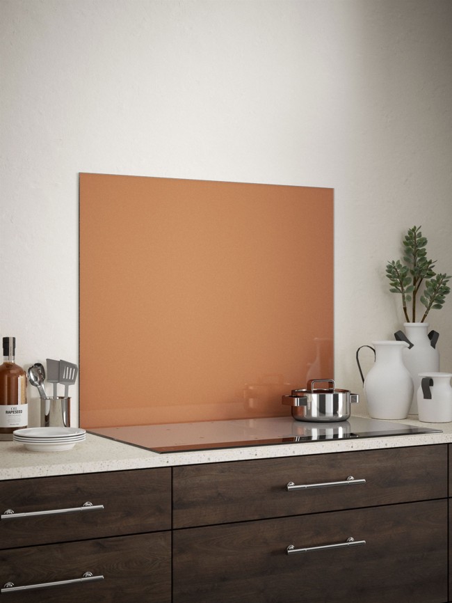 Copper Self-Adhesive Glass Splashback