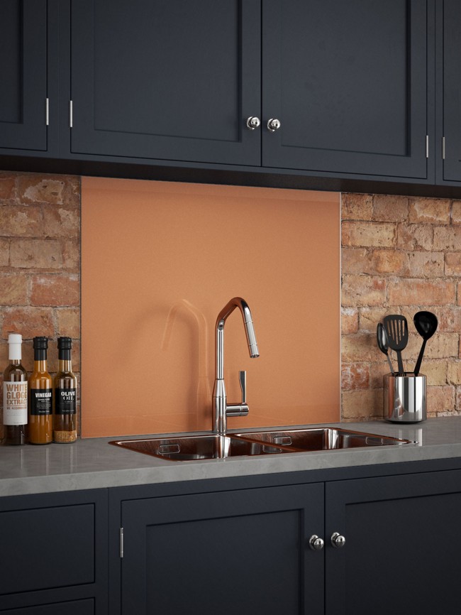 Copper Self-Adhesive Glass Splashback