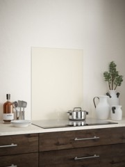 Cotton Cream Self-Adhesive Glass Splashback