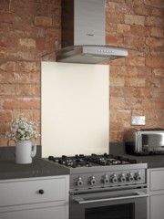 Cotton Cream Self-Adhesive Glass Splashback