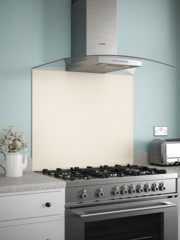 Cotton Cream Self-Adhesive Glass Splashback