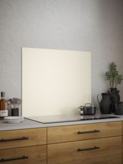 Cotton Cream Self-Adhesive Glass Splashback