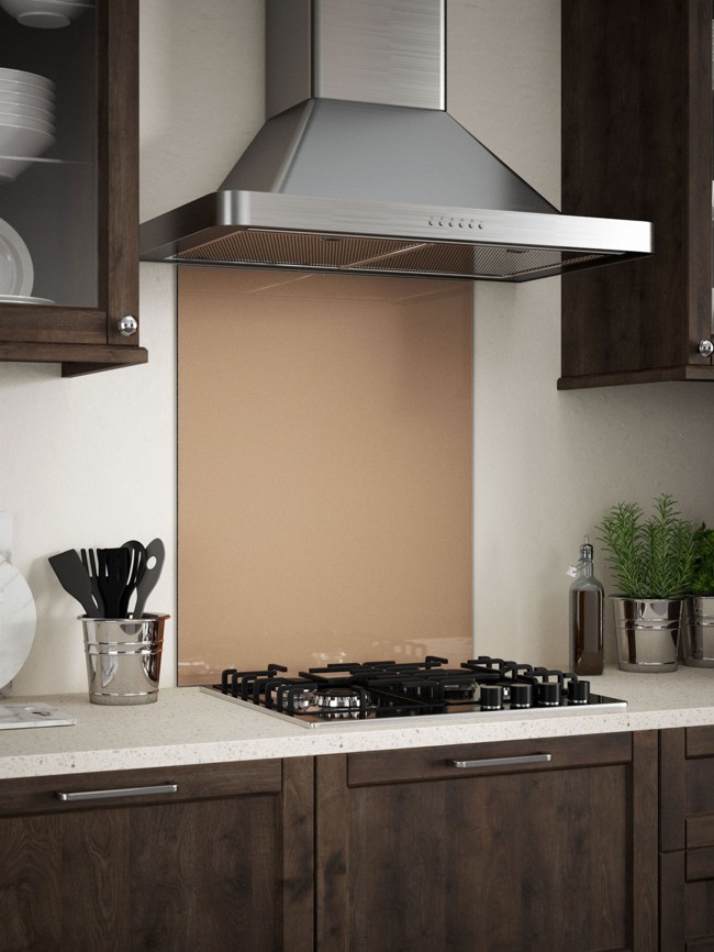 Rose Gold Self-Adhesive Glass Splashback