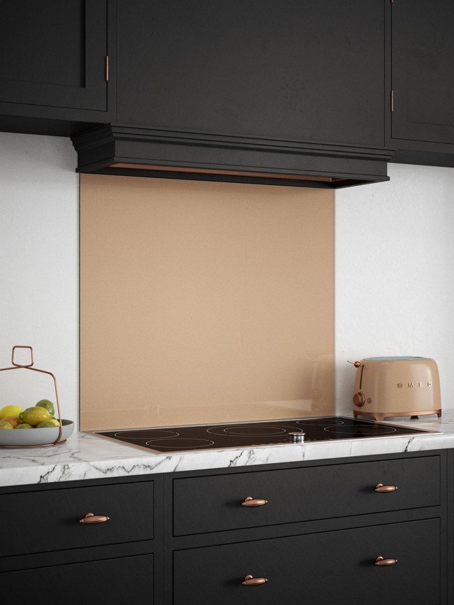 Rose Gold Self-Adhesive Glass Splashback