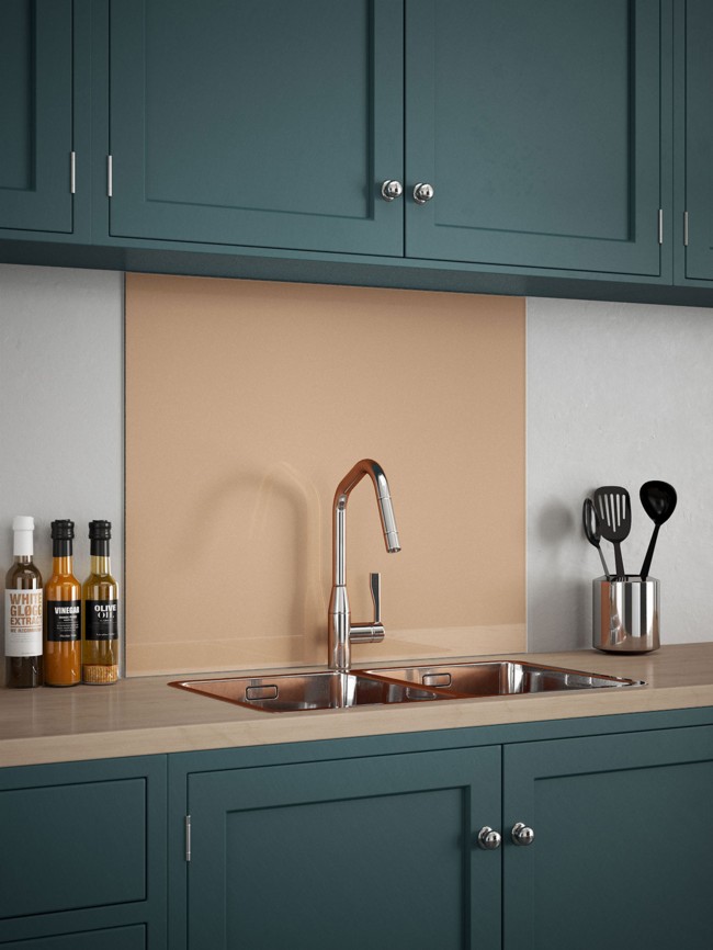 Rose Gold Self-Adhesive Glass Splashback