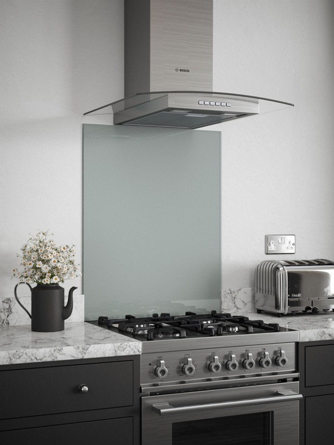 Slate Grey Self-Adhesive Glass Splashback