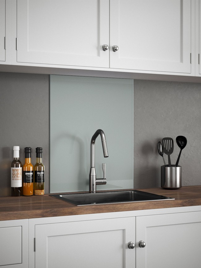 Slate Grey Self-Adhesive Glass Splashback