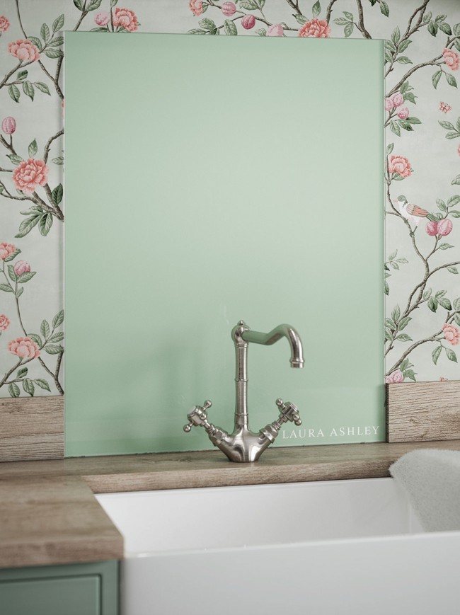 Laura Ashley Eau De Nil Self-Adhesive Glass Splashback