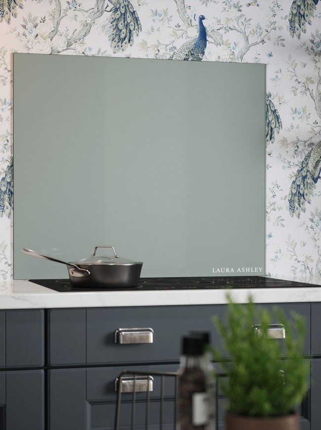 Laura Ashley Mineral Grey Self-Adhesive Glass Splashback