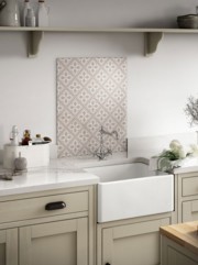 Laura Ashley Mr Jones Dove Grey Self-Adhesive Glass Splashback