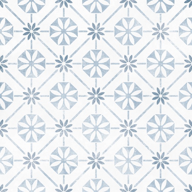 House Beautiful Heritage Sky Blue Self-Adhesive Glass Splashback