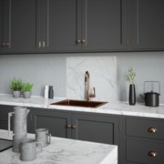 Calacatta Marble Self-Adhesive Glass Splashback