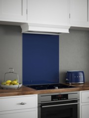 Midnight Blue Self-Adhesive Glass Splashback