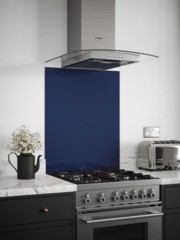 Midnight Blue Self-Adhesive Glass Splashback