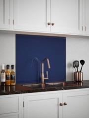 Midnight Blue Self-Adhesive Glass Splashback