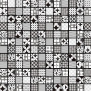 Casablanca Monochrome Mosaic Self-adhesive Glass Tile Sheet