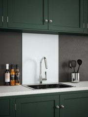 White Mist Self-Adhesive Glass Splashback