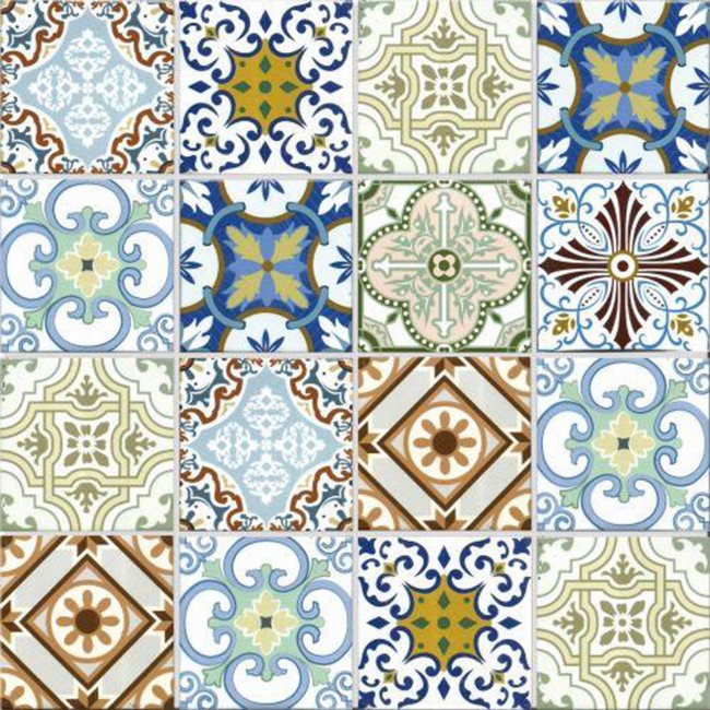 Geo Moroccan Large Mosaic Glass Tile Sheet