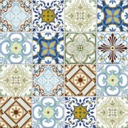 Geo Moroccan Large Mosaic Glass Tile Sheet