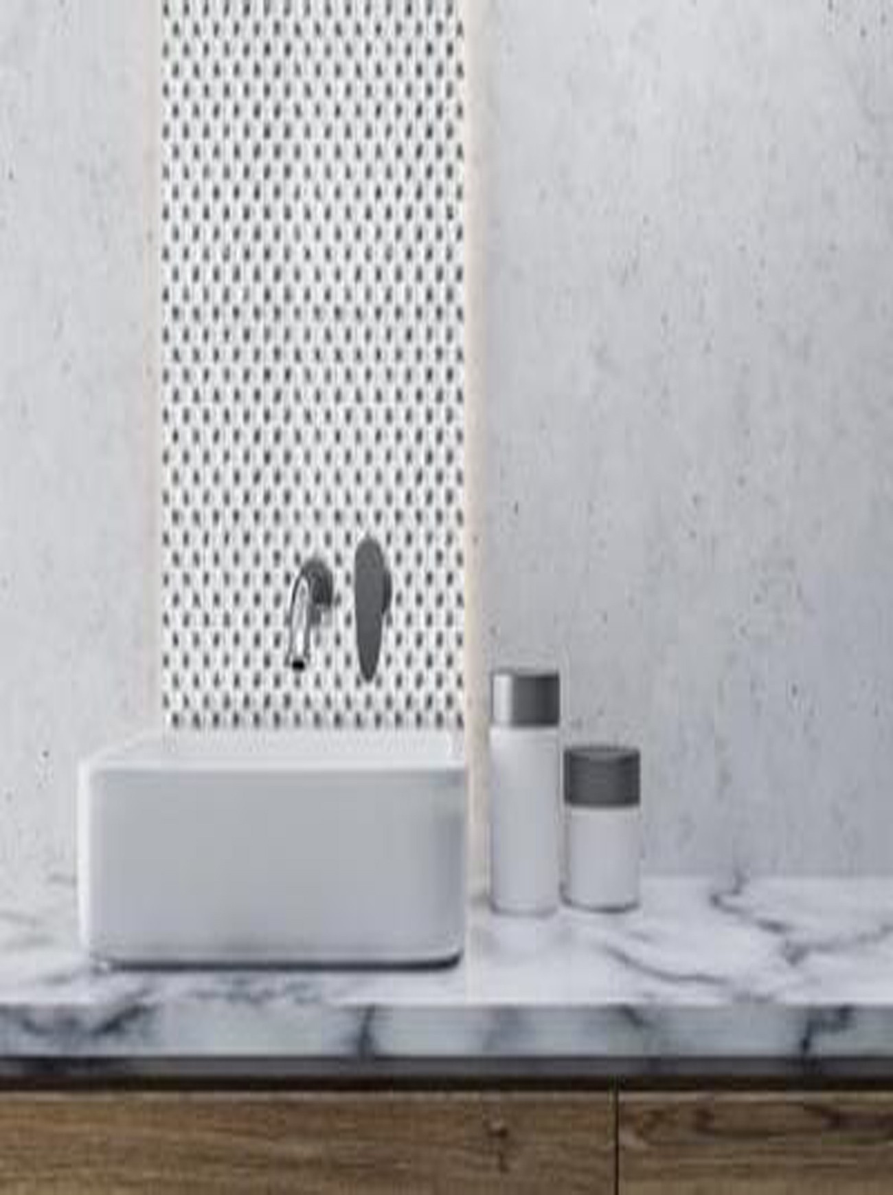 Jewel White Mosaic Selfadhesive Glass Tile Sheet Splashback