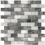 Marble Luxe Mosaic Glass Tile Sheet