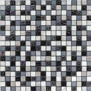 Petrol Marble Mix Mosaic Self-adhesive Glass Tile Sheet