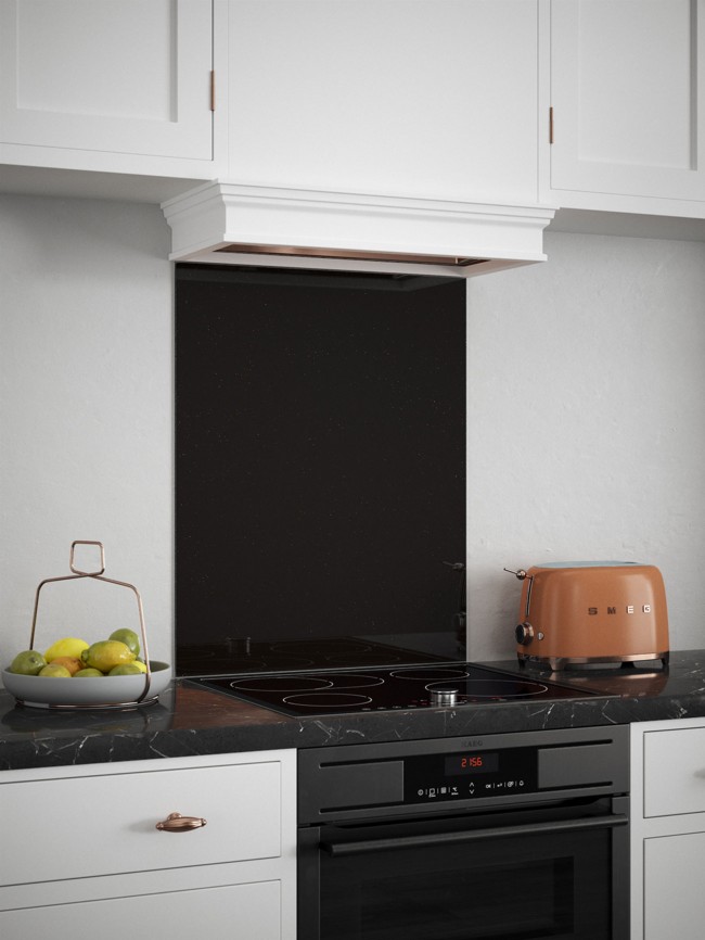 Black Sparkle Self-Adhesive Glass Splashback