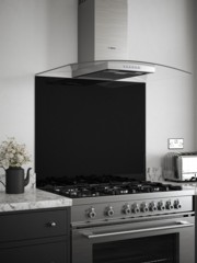 Black Sparkle Self-Adhesive Glass Splashback